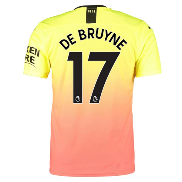 Camiseta Manchester City NO.17 De Bruyne 3ª 2019 2020 Naranja